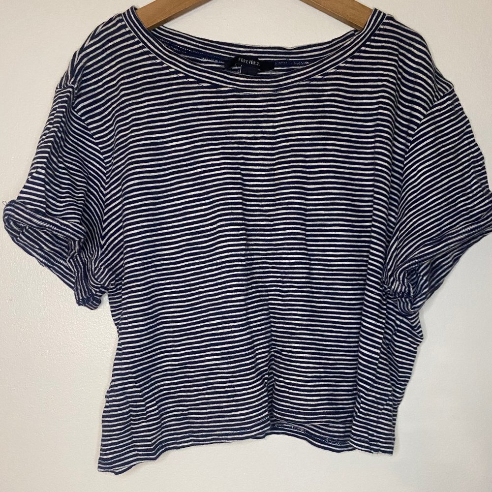 cropped striped top
